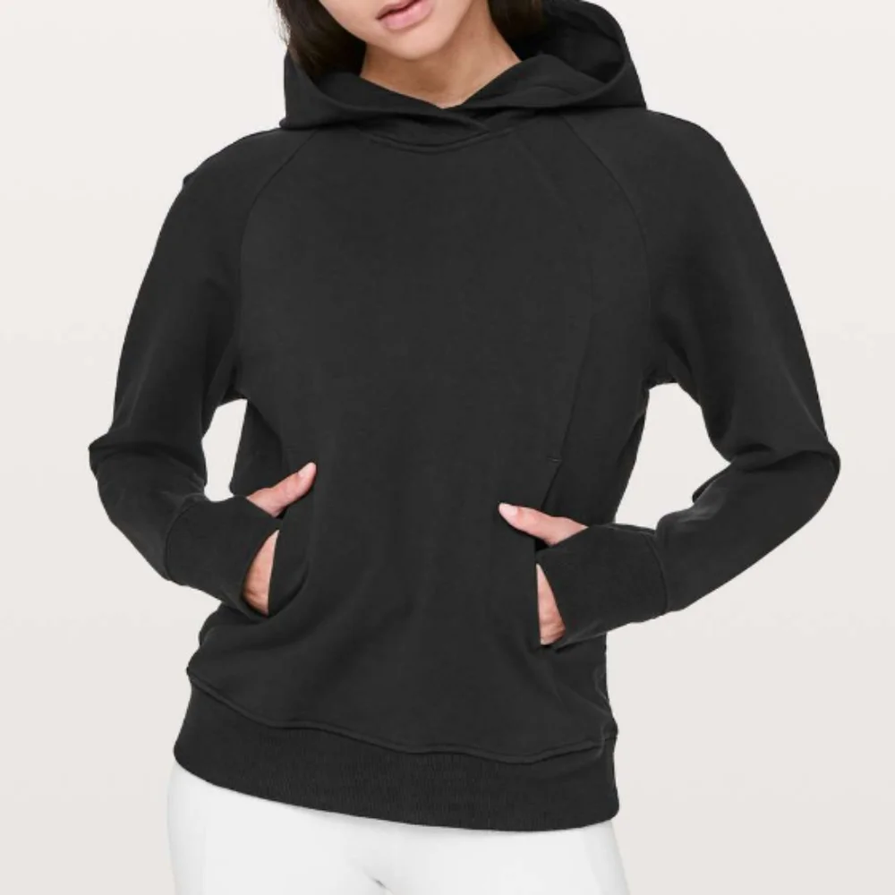 Lululemon‎ Scuba Pullover Hoodie Hooded Sweatshirt Black Est. 8 Medium Large